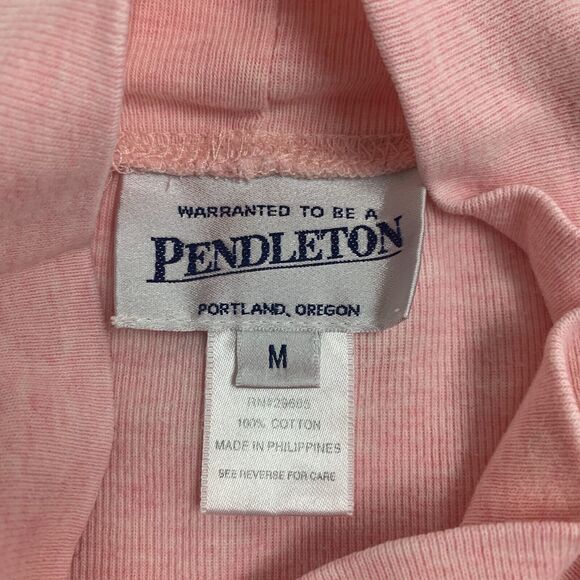 Vintage Pendleton Sweater Womens M Medium Pink Heather Soft Turtleneck Long Neck - Picture 8 of 12